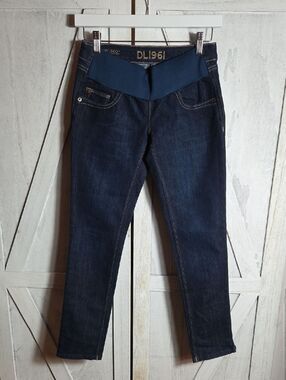 DL1961 Maternity Angel Mid Rise Skinny Ankle Mariner Jeans Size 24